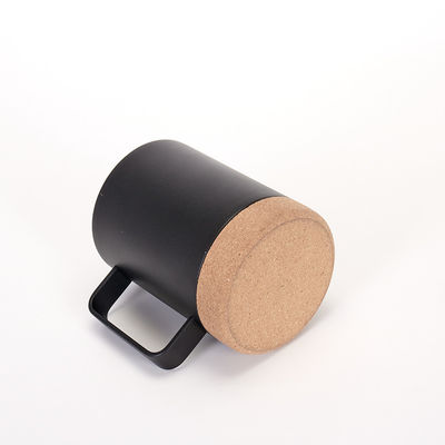 16oz de aço inoxidável preto fosco, fundo de cortiça caneca de cor personalizada design contemporâneo