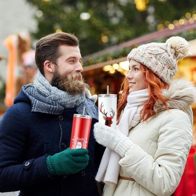 20oz Sublimação Tumblers Ofertas de ocasião Logotipo personalizado Taça de café de Natal