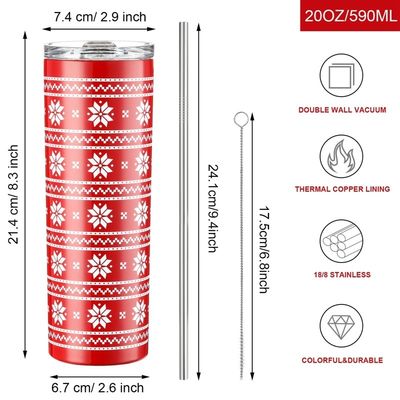 20oz Sublimação Tumblers Ofertas de ocasião Logotipo personalizado Taça de café de Natal