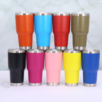 30oz de aço inoxidável de viagem tumbler com canudos e tampas de vácuo para o seu