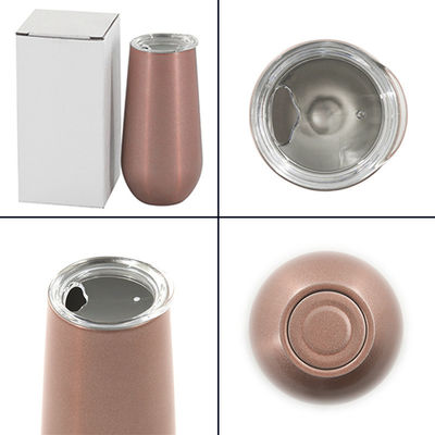 Em estoque 6oz Flautas de champanhe sem caule Tumbler 10oz Crianças Sublimação caneca de café Vacuum isolado copos