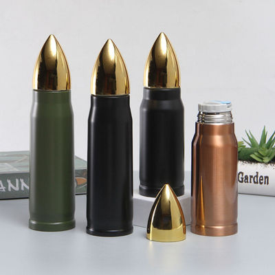 500 ml 1000 ml de aço inoxidável Bala de vácuo Thermos Cup Dupla parede Bala Tumbler ouro