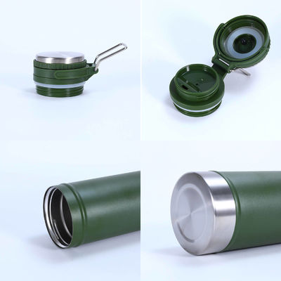 Cor personalizada 750ml Fota de água térmico de aço inoxidável de parede dupla com alça