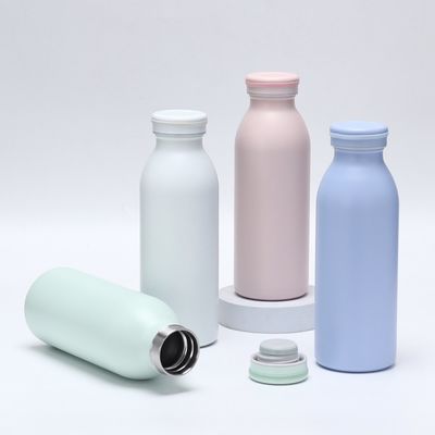 Garrafa de água de aço inoxidável com tinta de borracha macia 350 ml/600 ml Dupla parede isolada